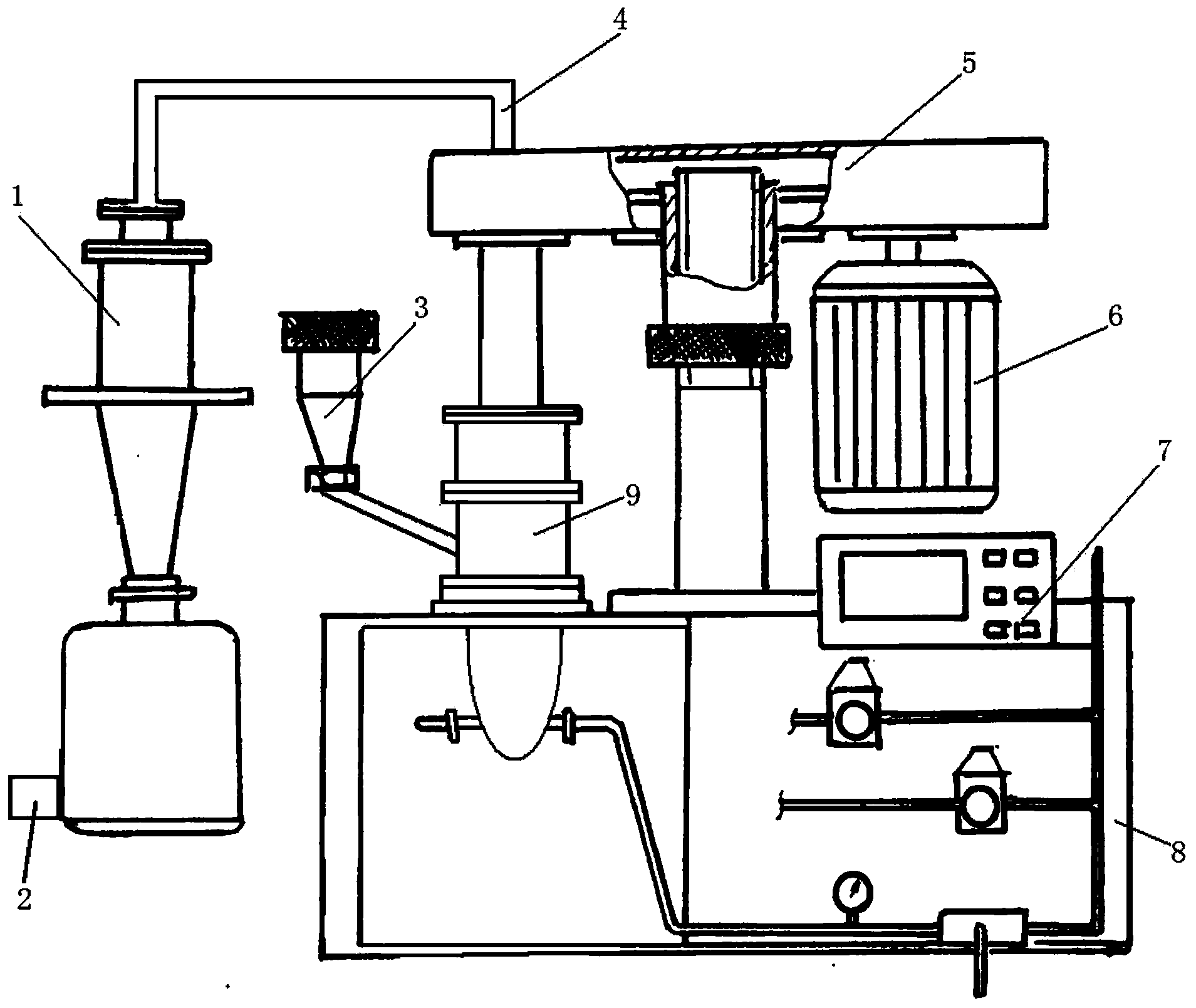 Miniature negative pressure jet mill having crushing cavity with ellipsoidal structure
