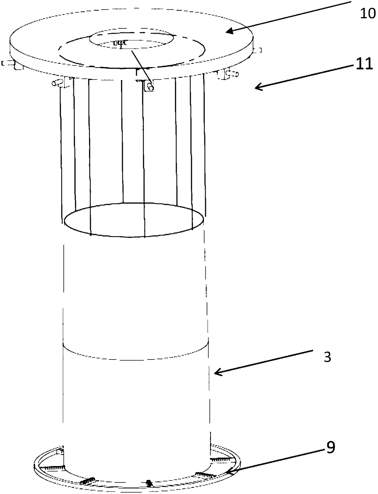 X-ray focus lens vertical installation and adjustment system and method