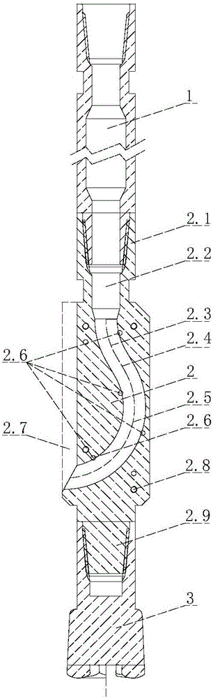 Coal mine downhole hydraulic jet tree-shaped drill hole guide device and method