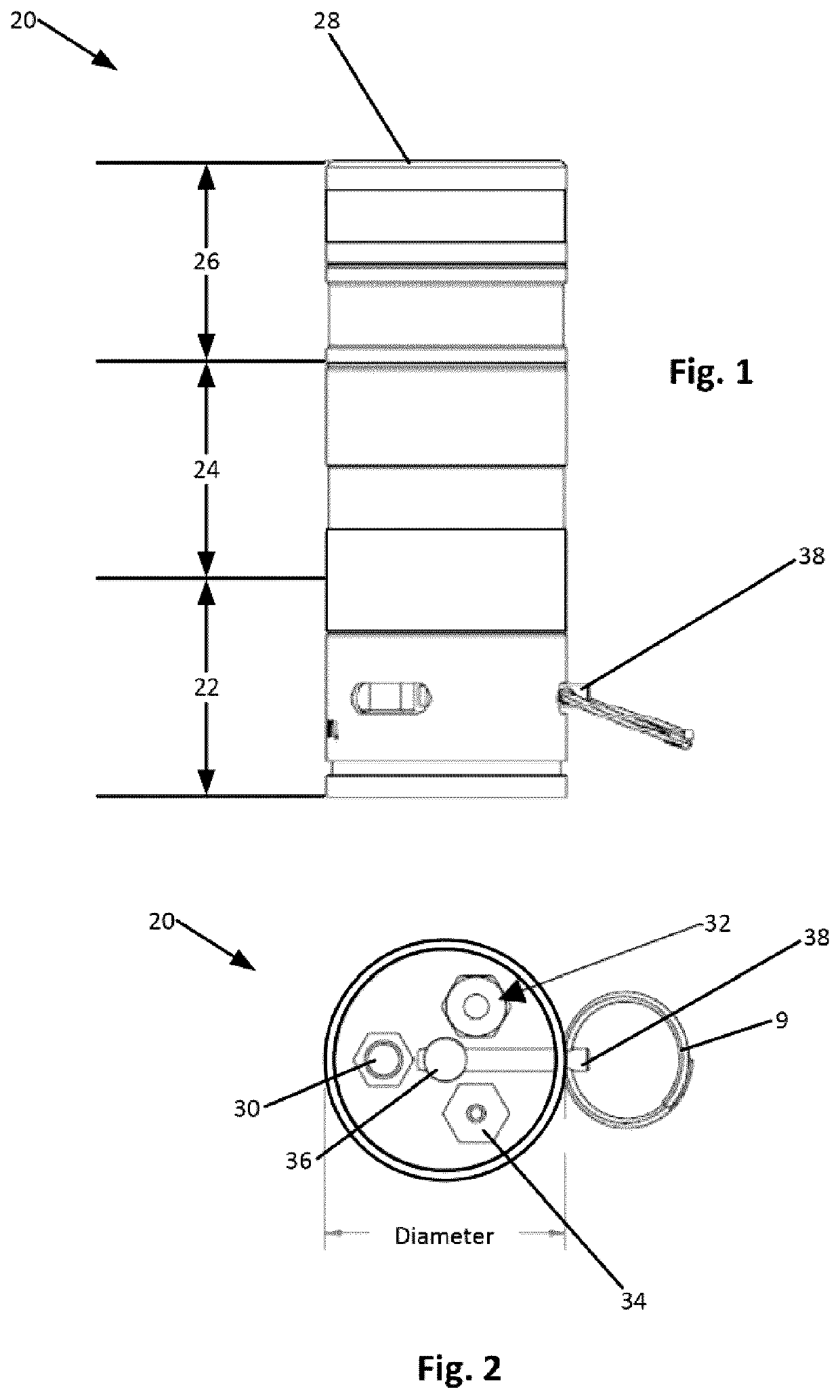 Cartridge for military training device, activation device for cartridge, cartridge kit, and related methods