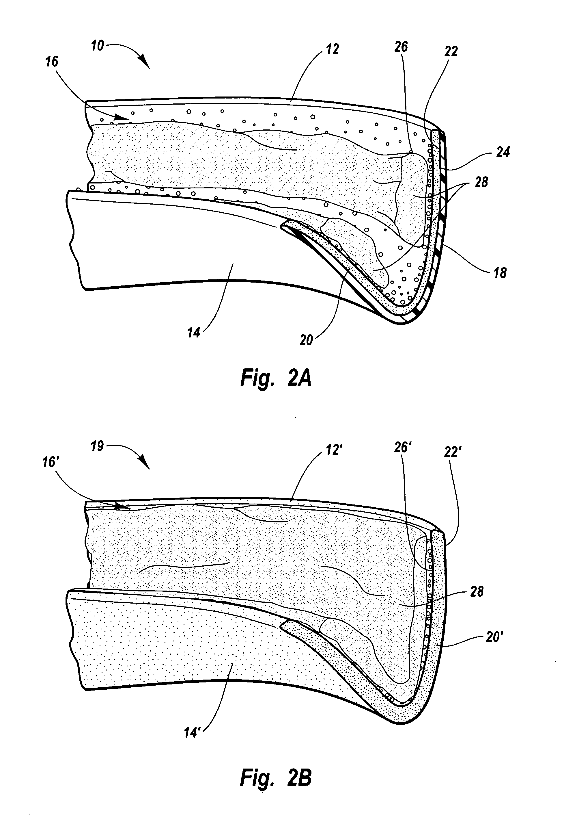 Bleaching compositions and devices having a solid adhesive layer and bleaching gel adjacent thereto