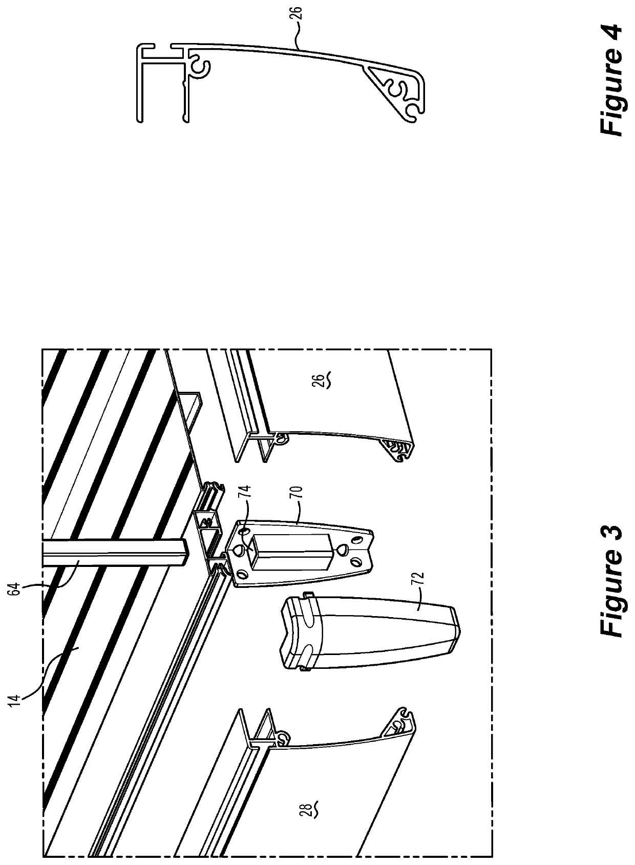 Utility vehicle corner module with gate securing apparatus