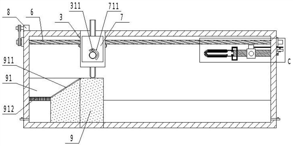 Efficient washing device for preliminary cleaning of test tubes