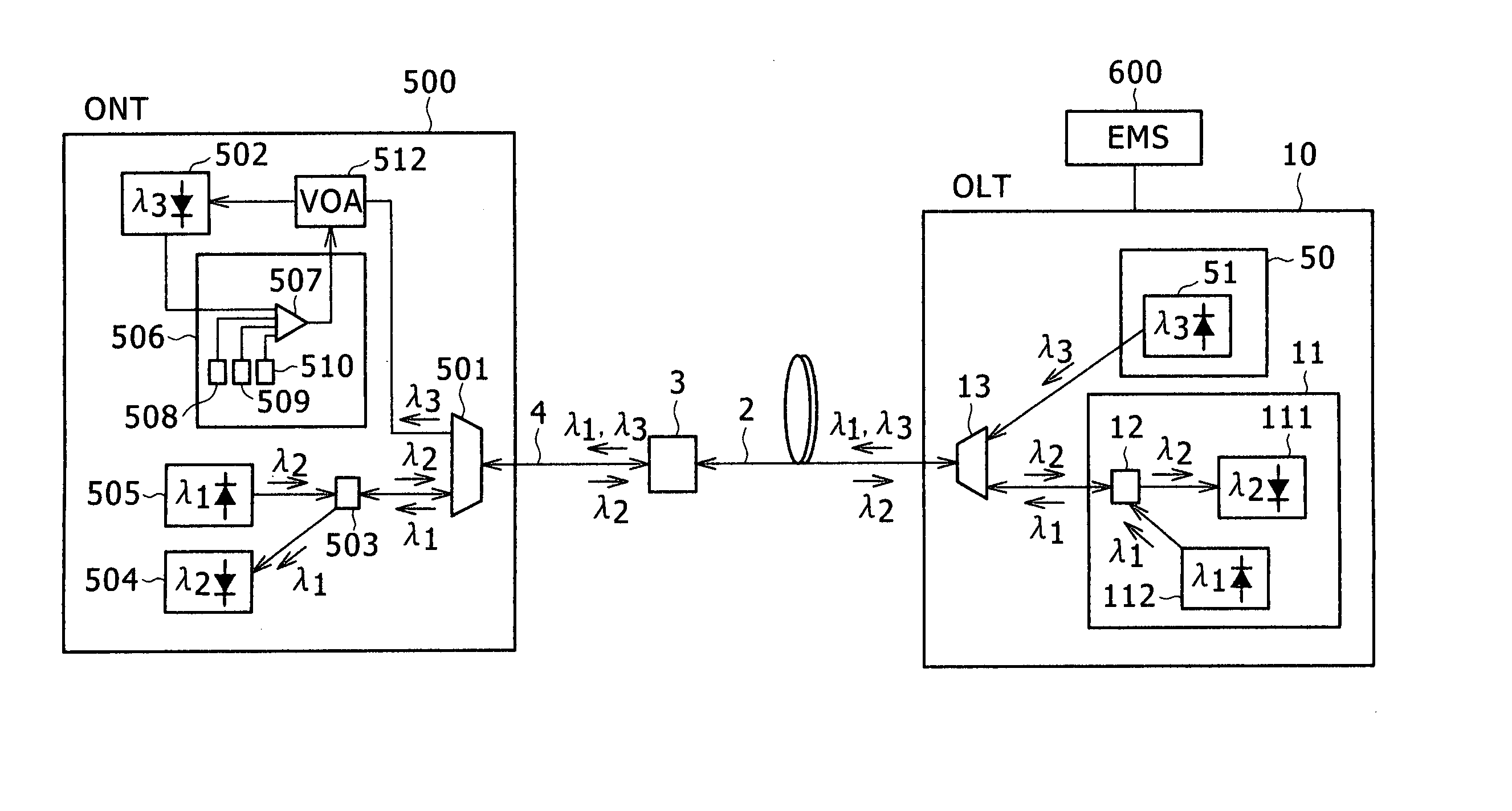 Optical termination apparatus and optical transmission system