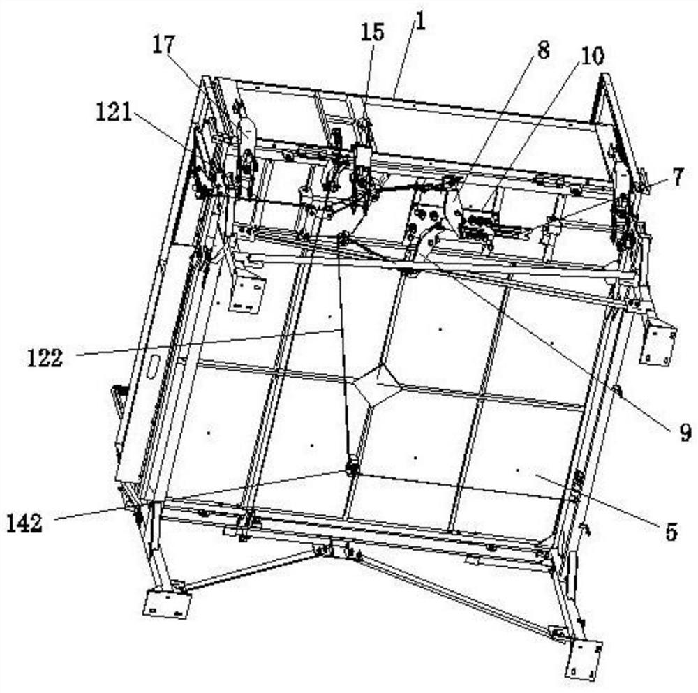 An automatic opening and closing grass box