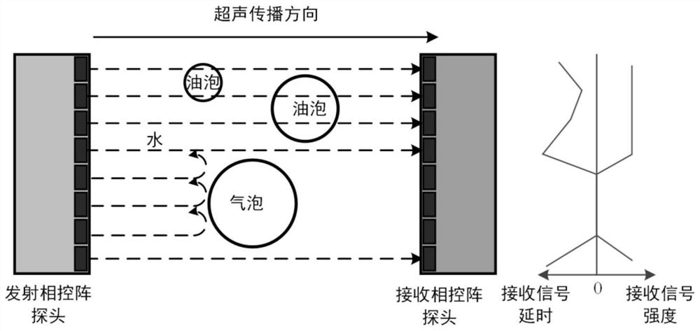 Ultrasonic plane wave scanning multiphase flow visualization measurement device