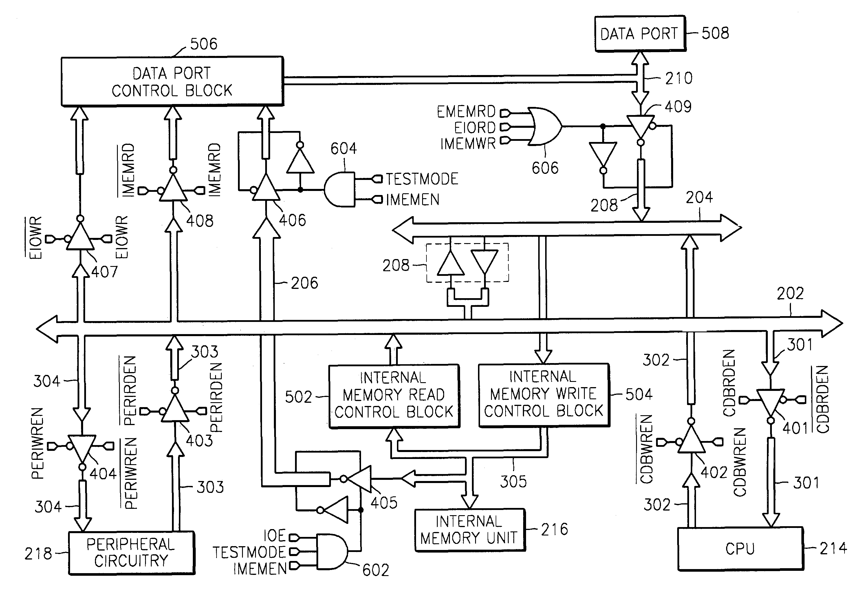 Data bus system for micro controller