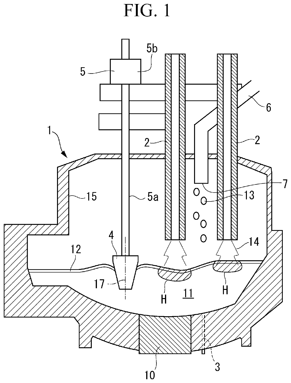 Electric furnace and method for melting and reducing iron oxide-containing iron raw material