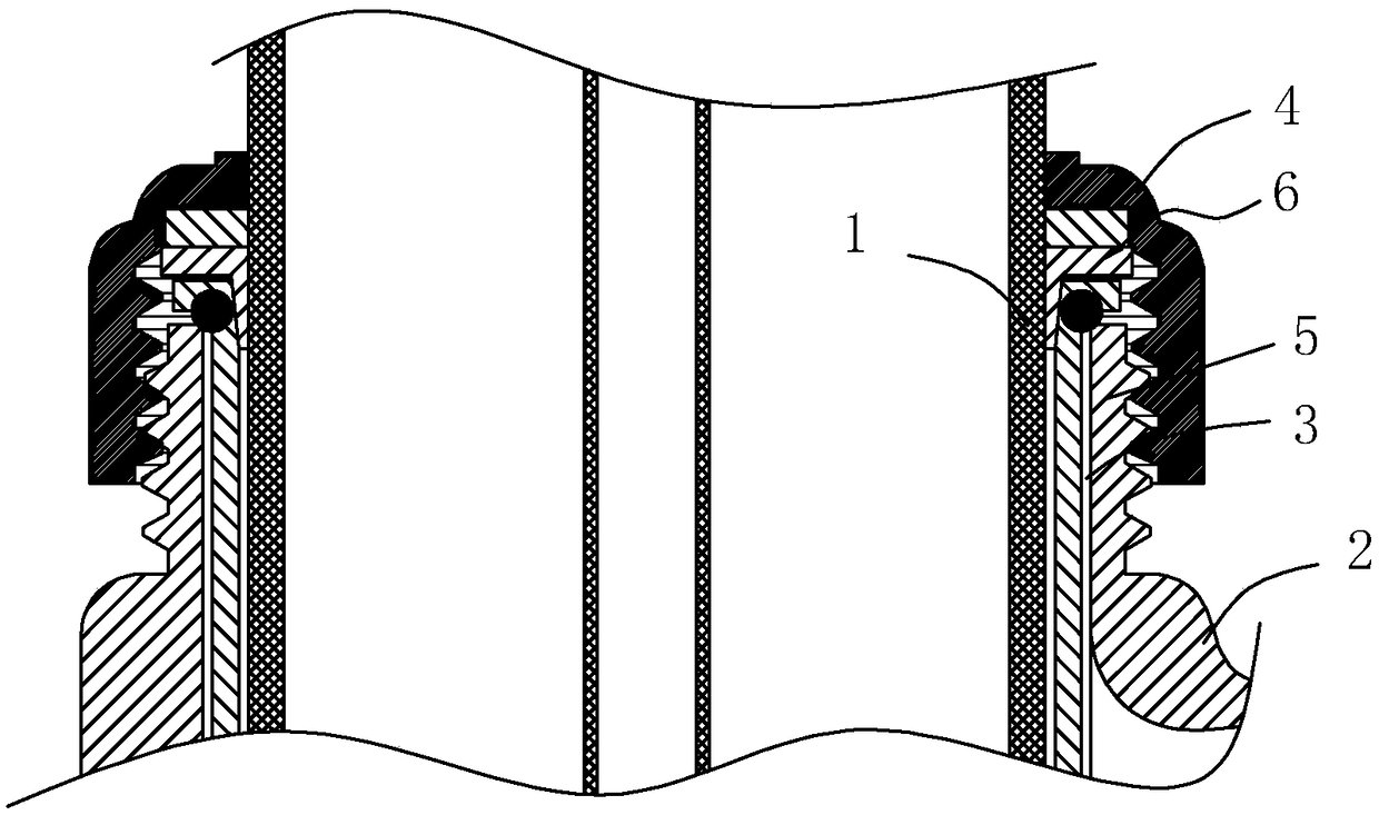 Sealing connecting structure used for atomizer air chamber and outer barrel body