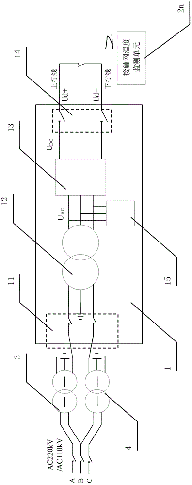 Direct-current electrical railway catenary de-icing equipment of high-speed electrified railway and direct-current catenary de-icing system