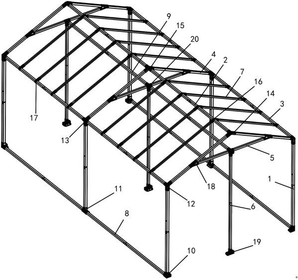 Assembly type tent support