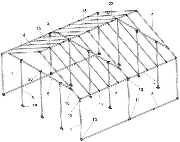 Assembly type tent support