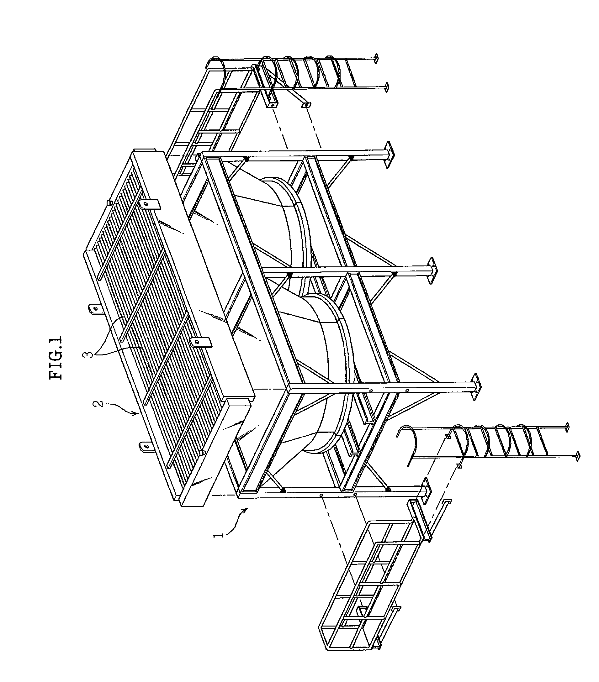 Apparatus for cleaning tube fins of air fan cooler for heat exchanger