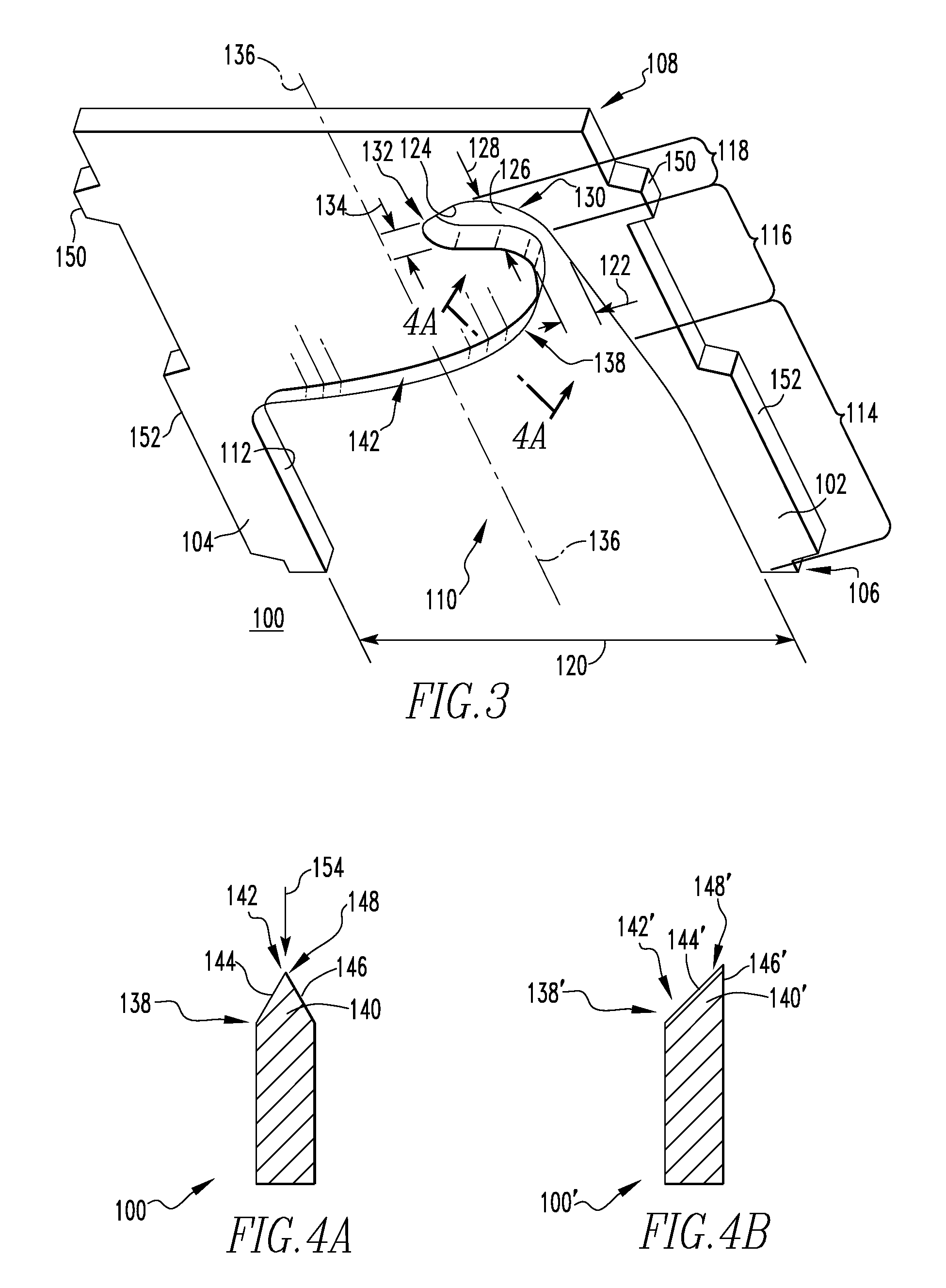 Arc baffle, and arc chute assembly and electrical switching apparatus employing the same