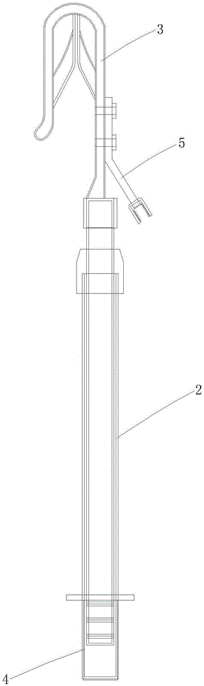 Box-packed portable telescopic grounding stick