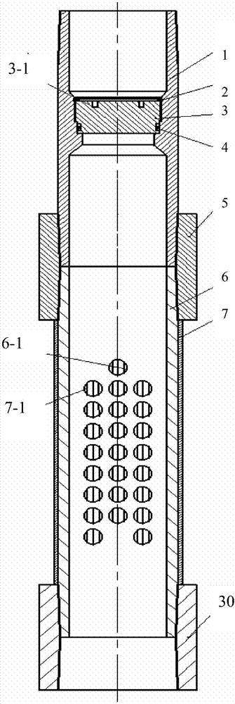 Blind plate type circulating packing tool