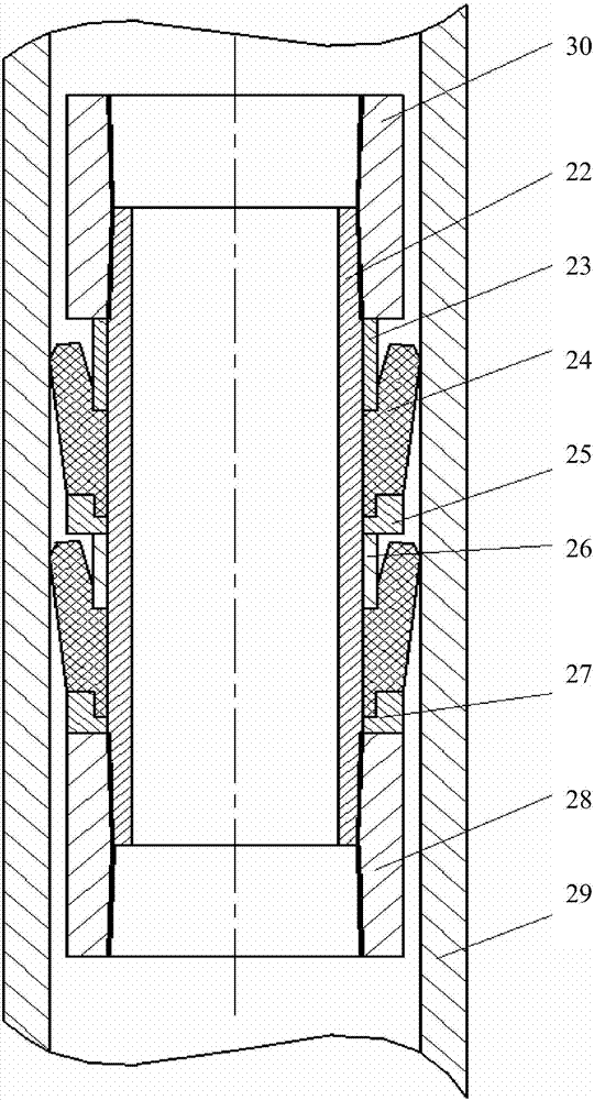 Blind plate type circulating packing tool