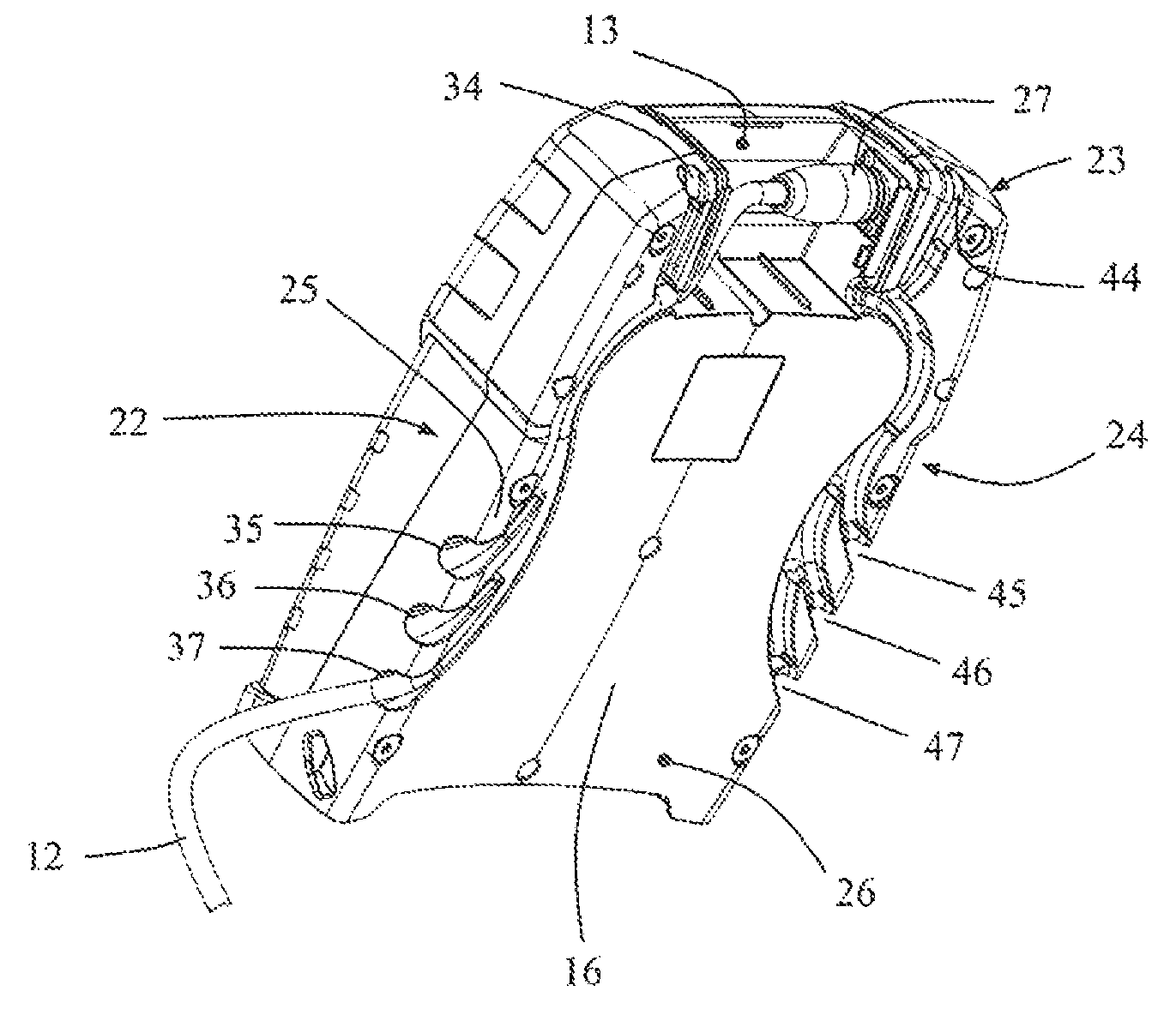 Electric work apparatus with an electric load and a rechargeable battery pack