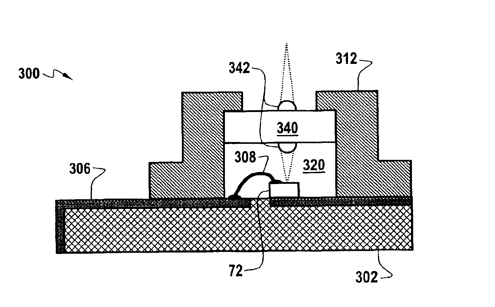 Compact package design for vertical cavity surface emitting laser array to optical fiber cable connection