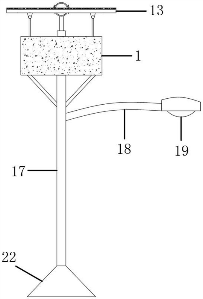 Solar street lamp capable of automatically adjusting angle of cell panel