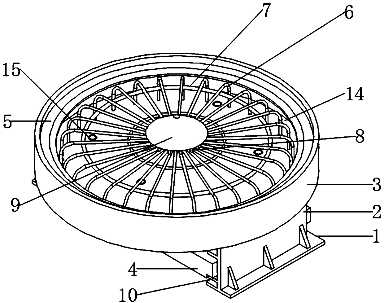 Easy-to-take leachate collecting device for agricultural straw pile stacking