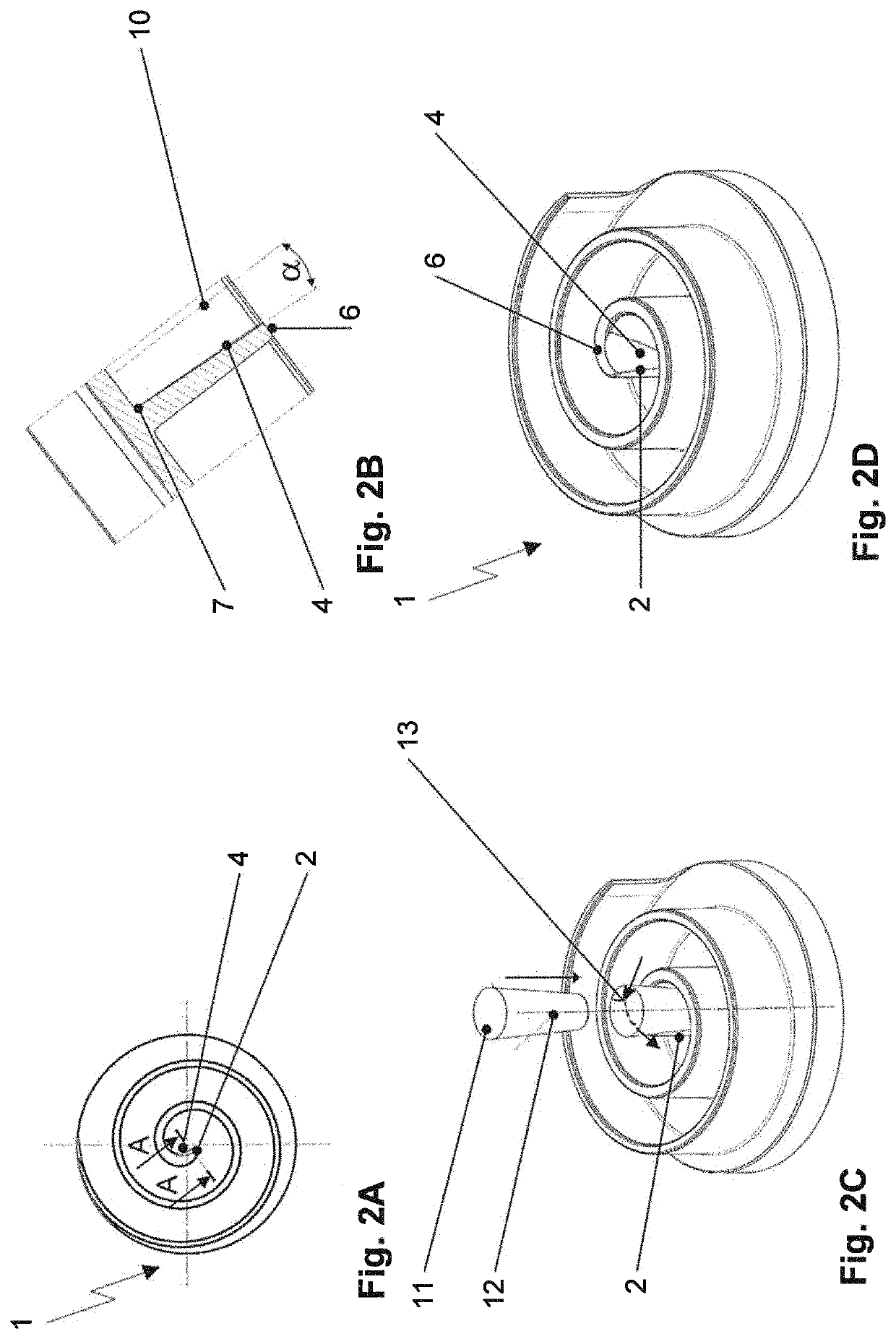 Scroll compressor for a vehicle air-conditioning system having spiral wall including conical cut