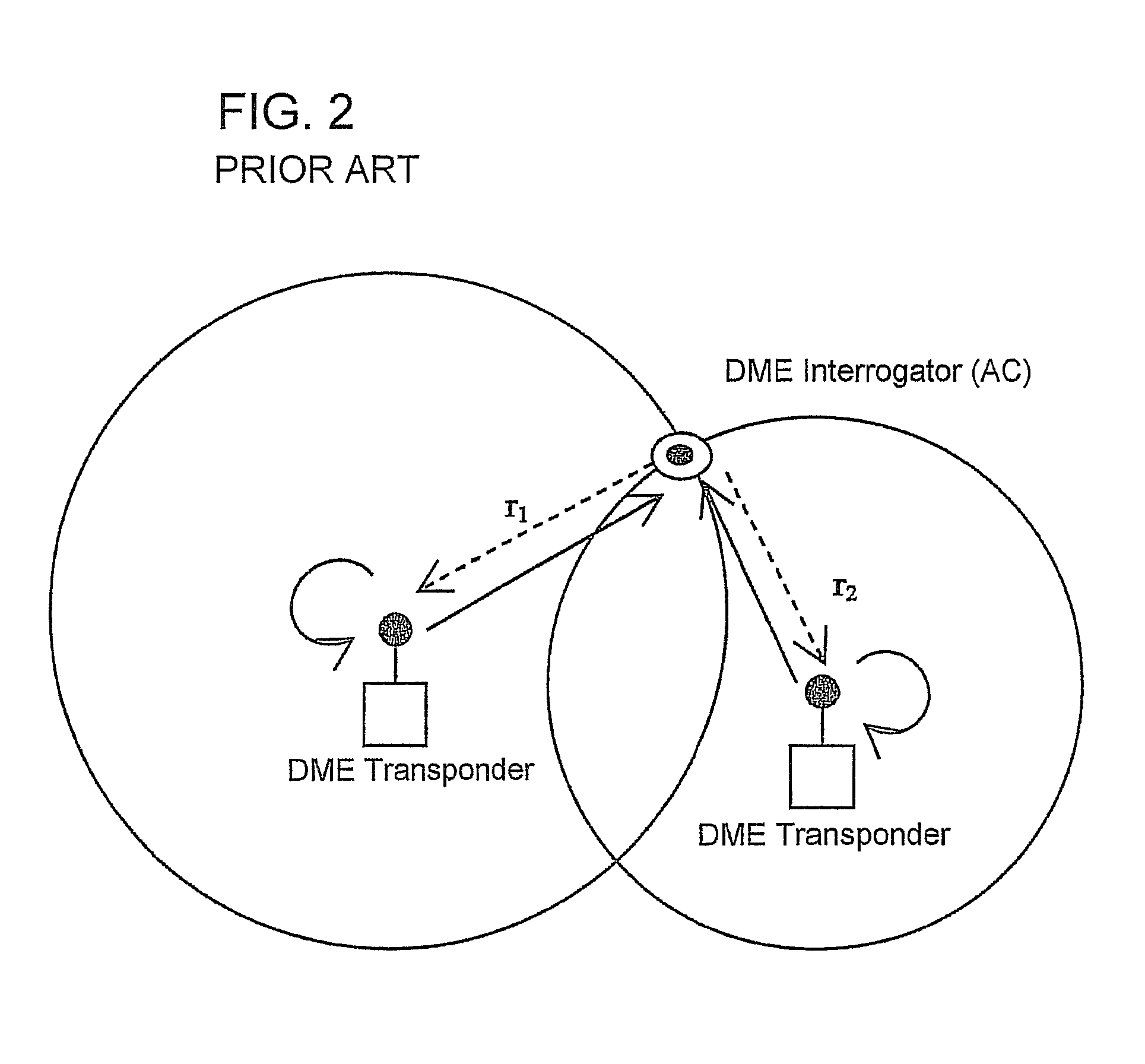 System and method for aircraft navigation using signals transmitted in the DME transponder frequency range