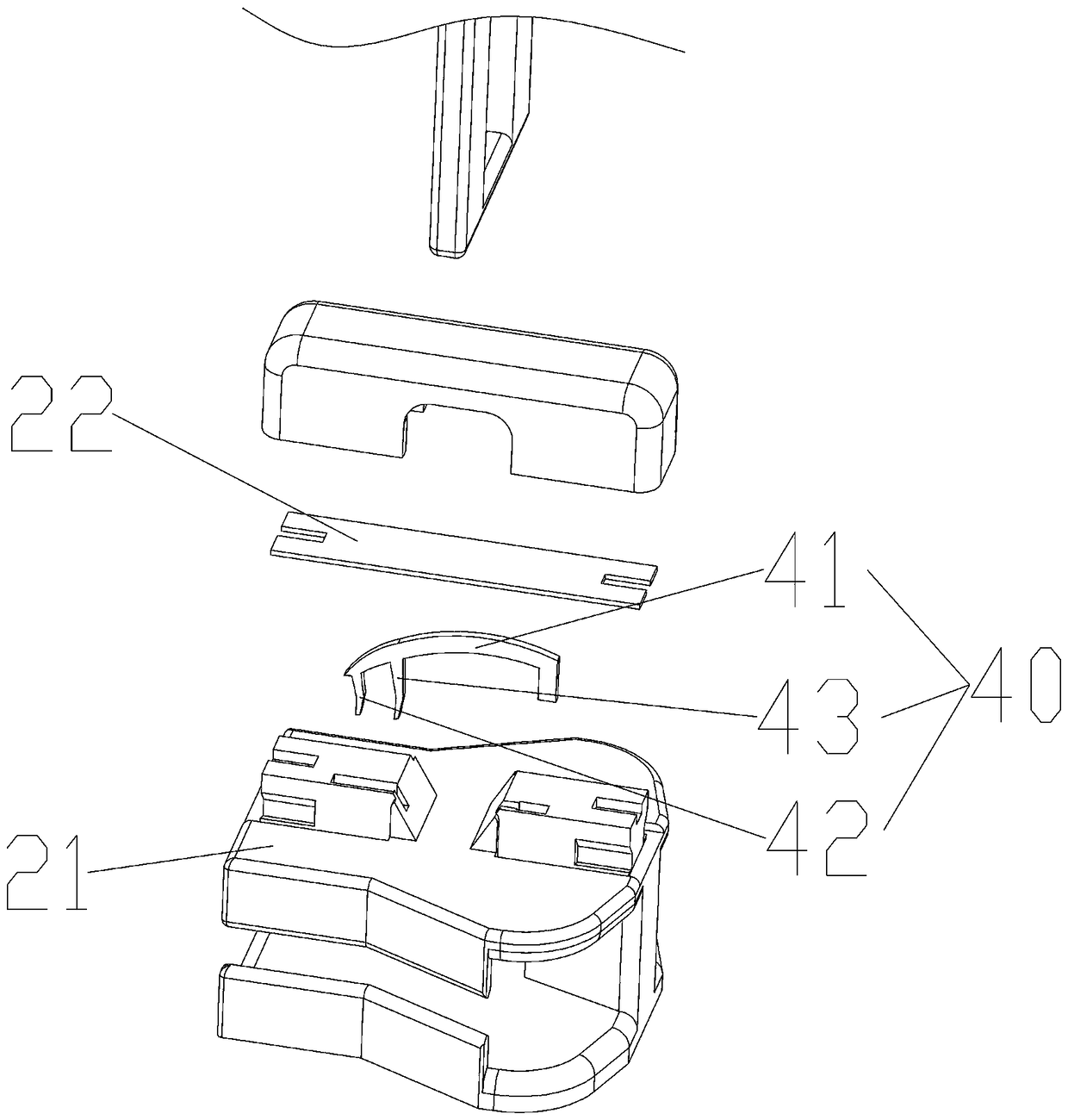 A slider with double hooks