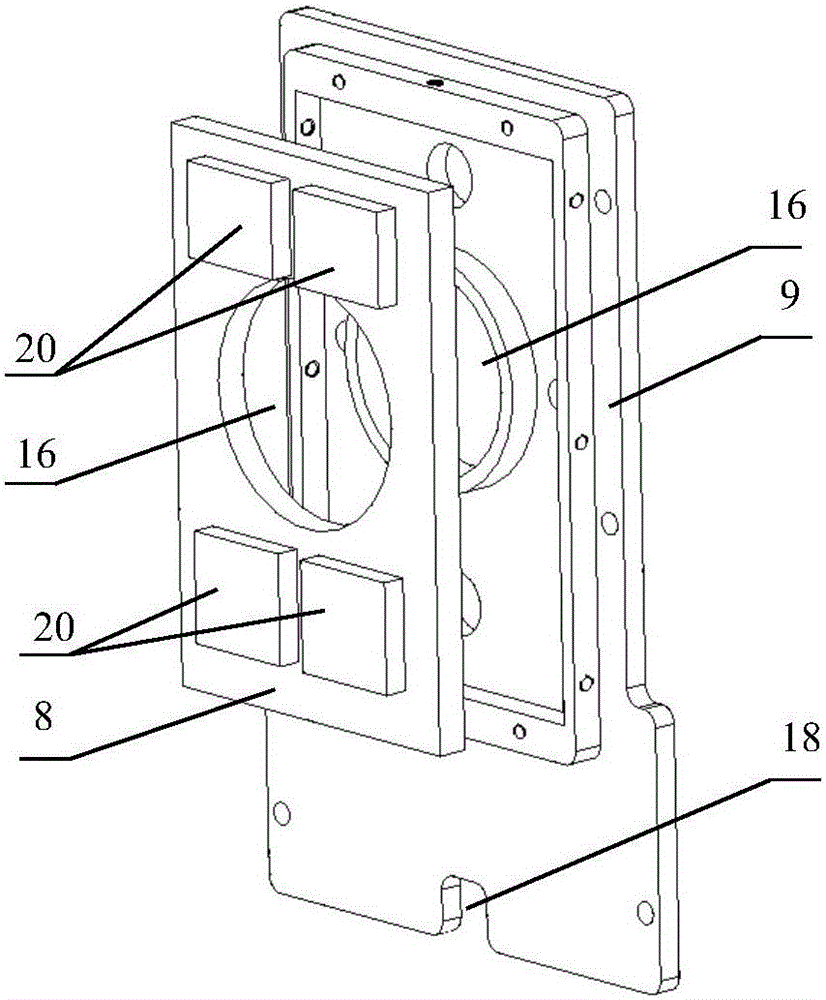 Damping device for installing photomultiplier