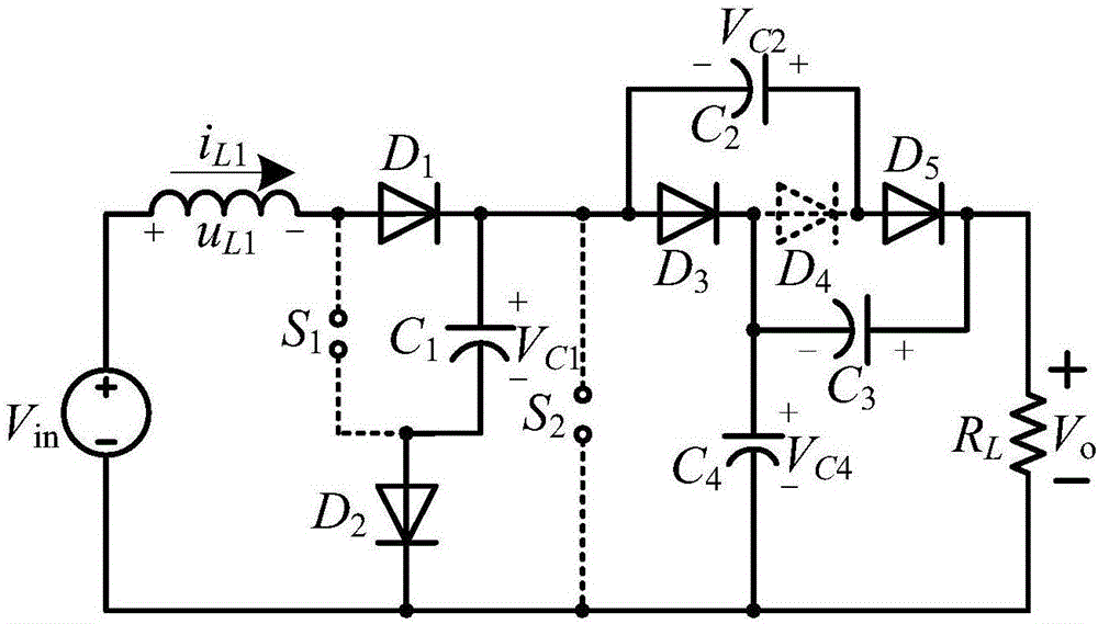 Switch capacitor type quasi switch boosting DC-DC converter