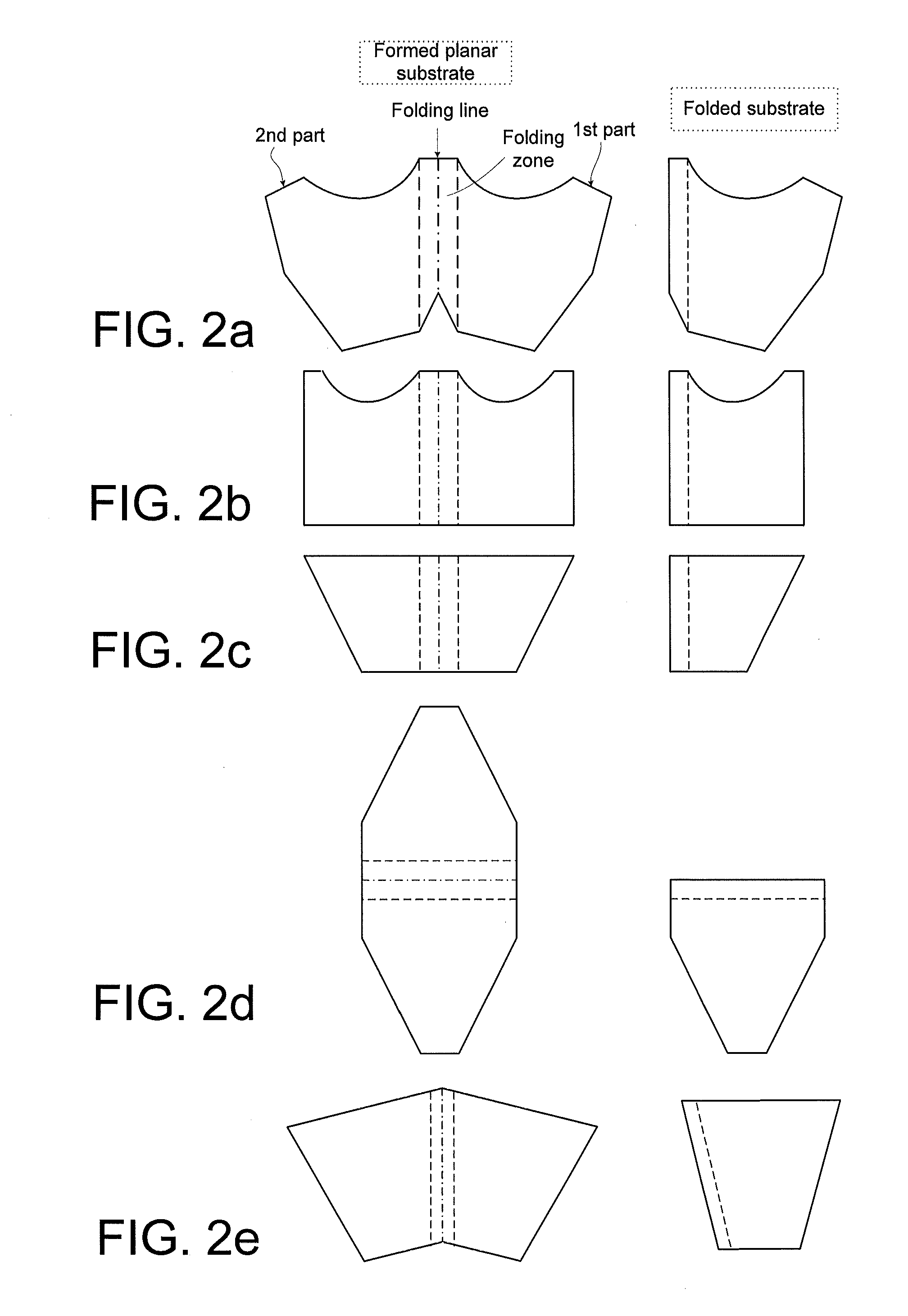 Portable electronic device comprising a folded substrate