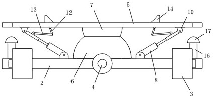 Turnover type linkage positioning warp beam transfer rail beam car