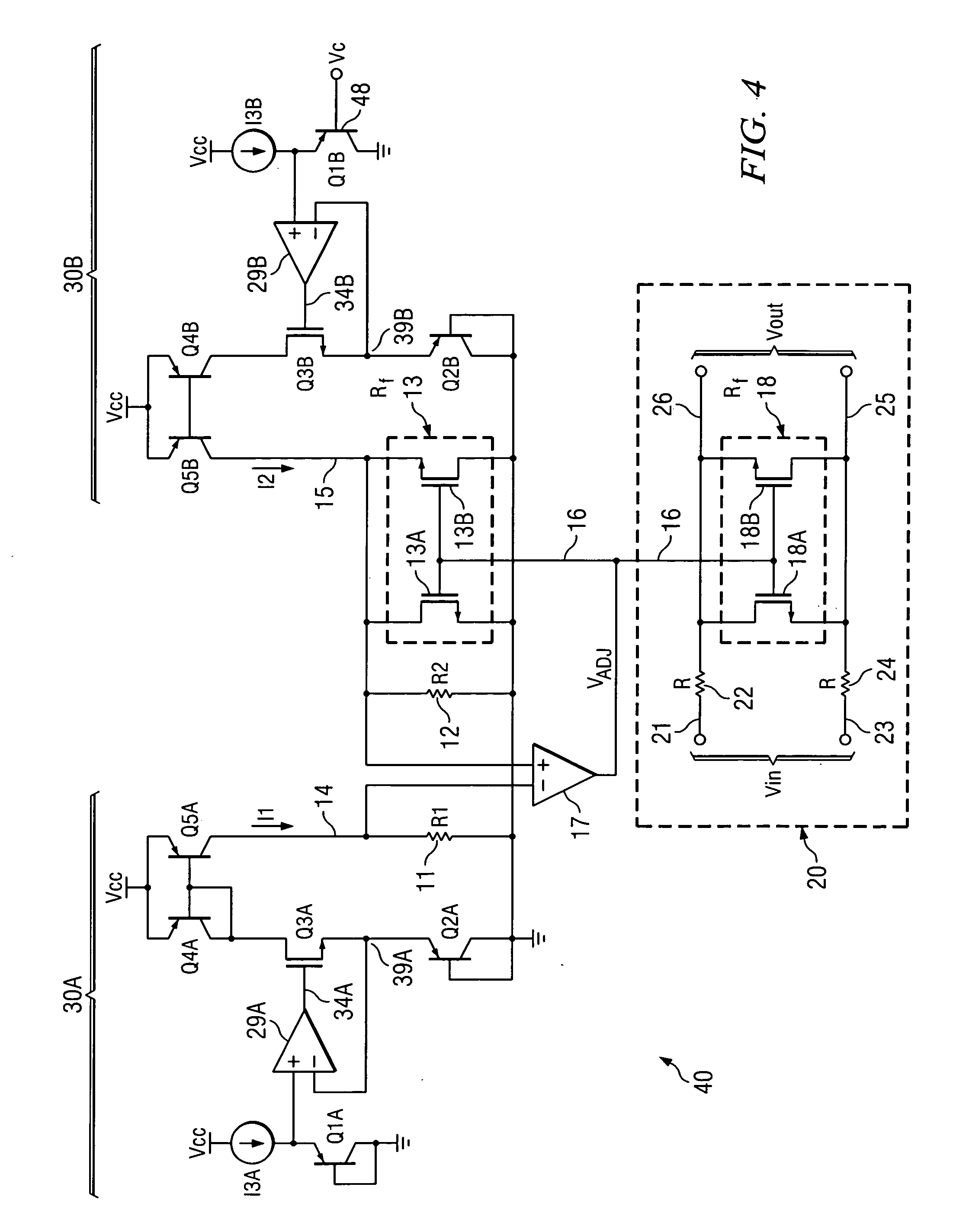 Process and temperature-independent voltage controlled attenuator and method