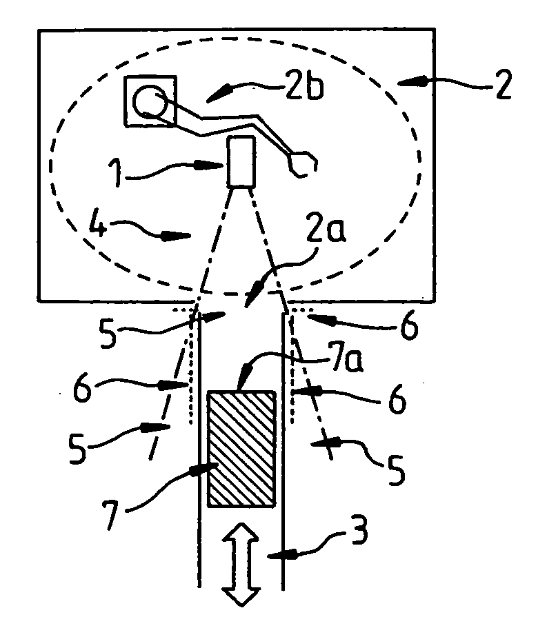 Sensor device and system having a conveyor and a sensor device