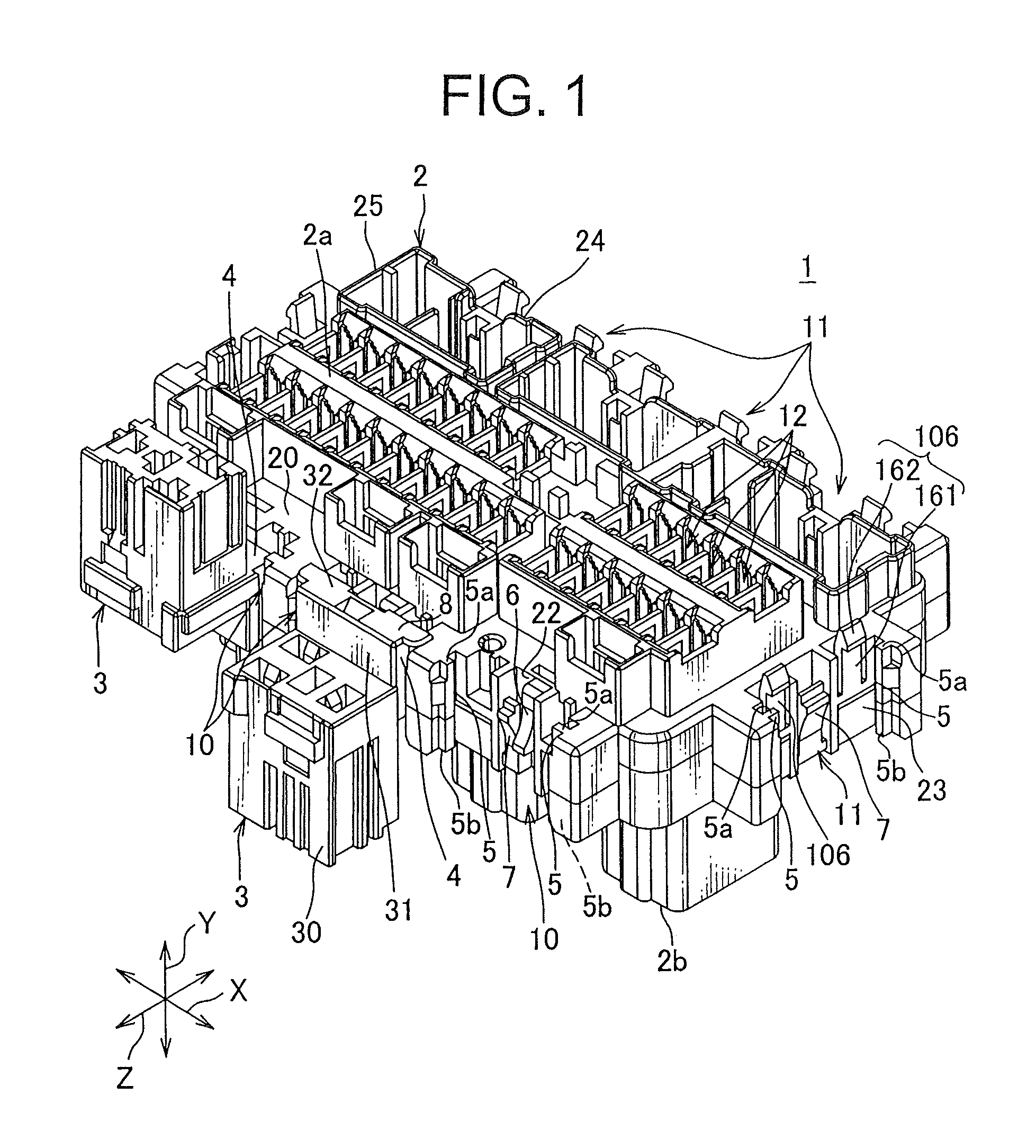 Attachment structure for attachment of component to article and electric junction box having thereof