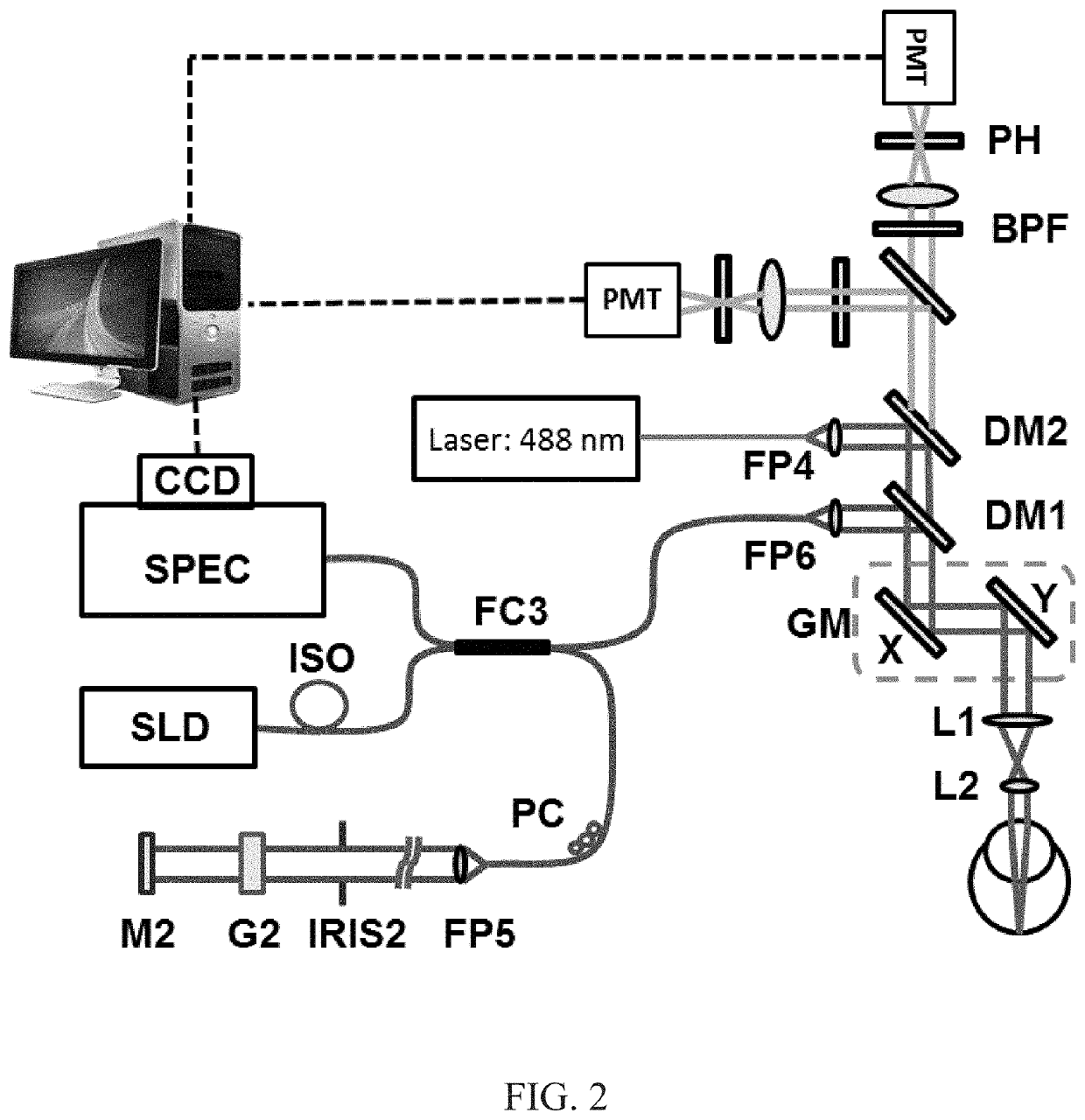 Retinal blood vessel oximetry using retinal auofluorescence