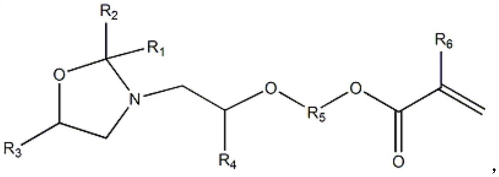 Oxazolidine-containing radiation-curable urethane(meth)acrylate and preparation method thereof