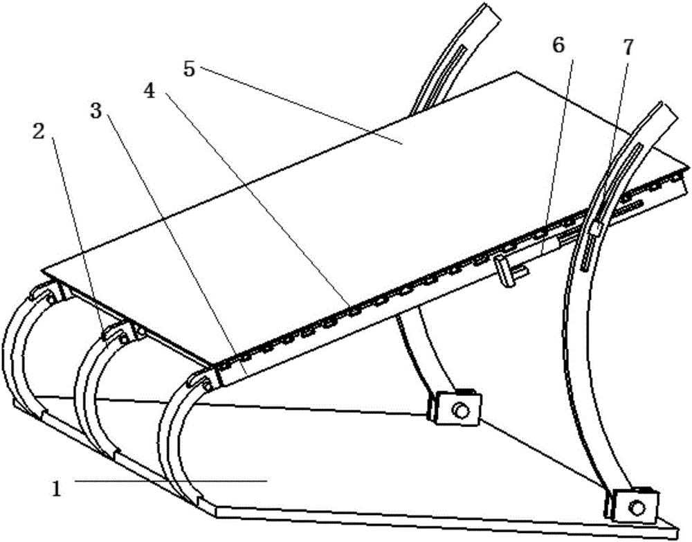 Inclination angle-adjustable arc photovoltaic carport