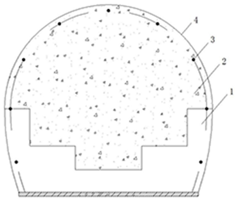 A kind of excavation construction method of large cross-section soft rock tunnel