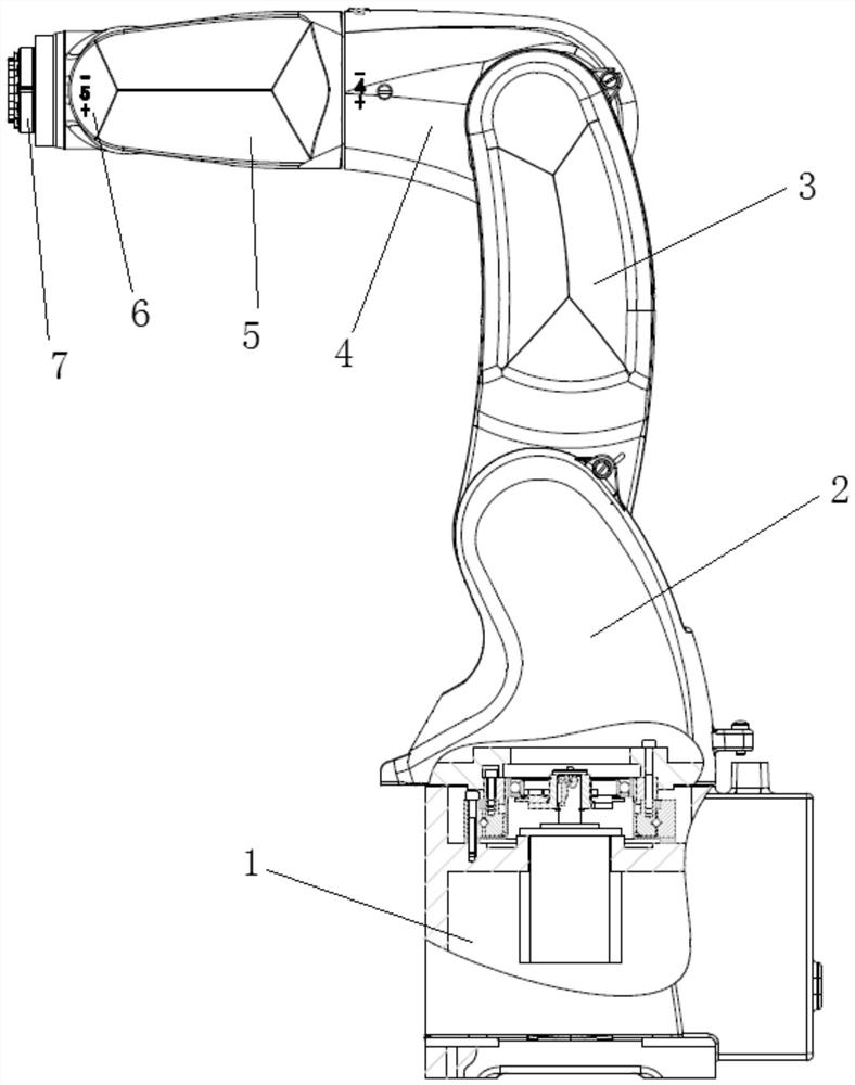 A six-degree-of-freedom industrial robot