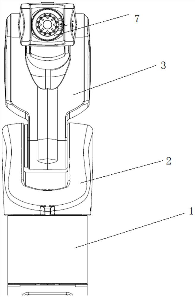 A six-degree-of-freedom industrial robot