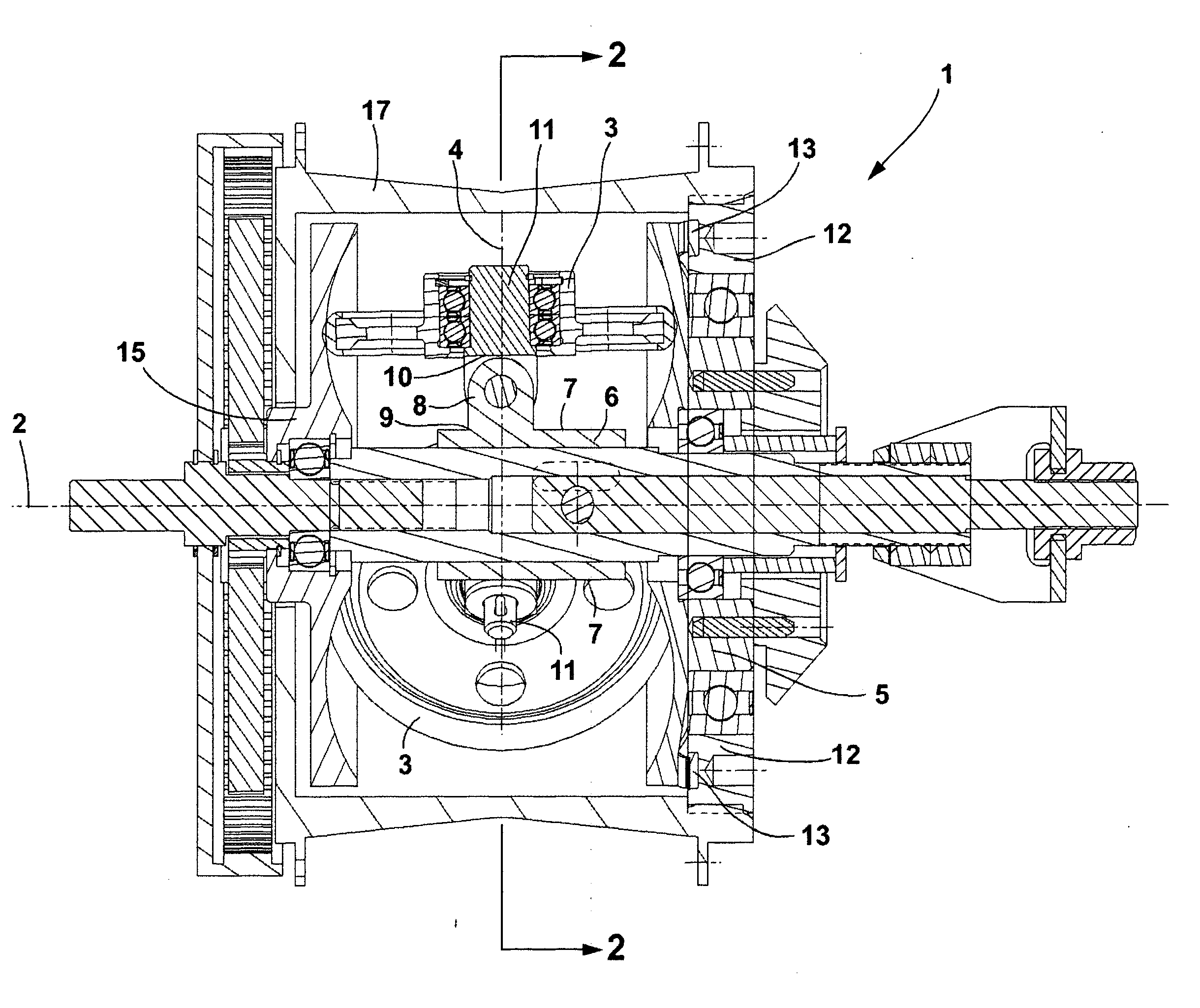 Continuously variable toroidal transmission with offset rollers