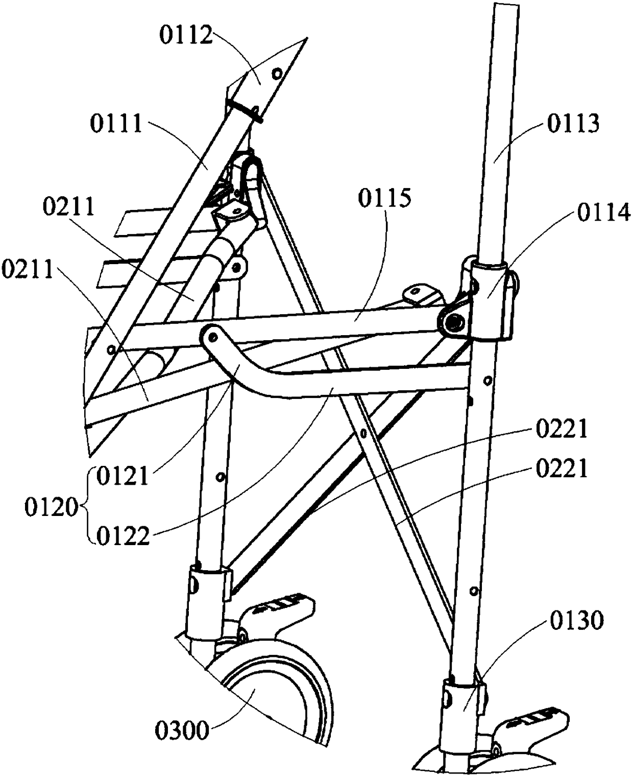 Foldable baby stroller