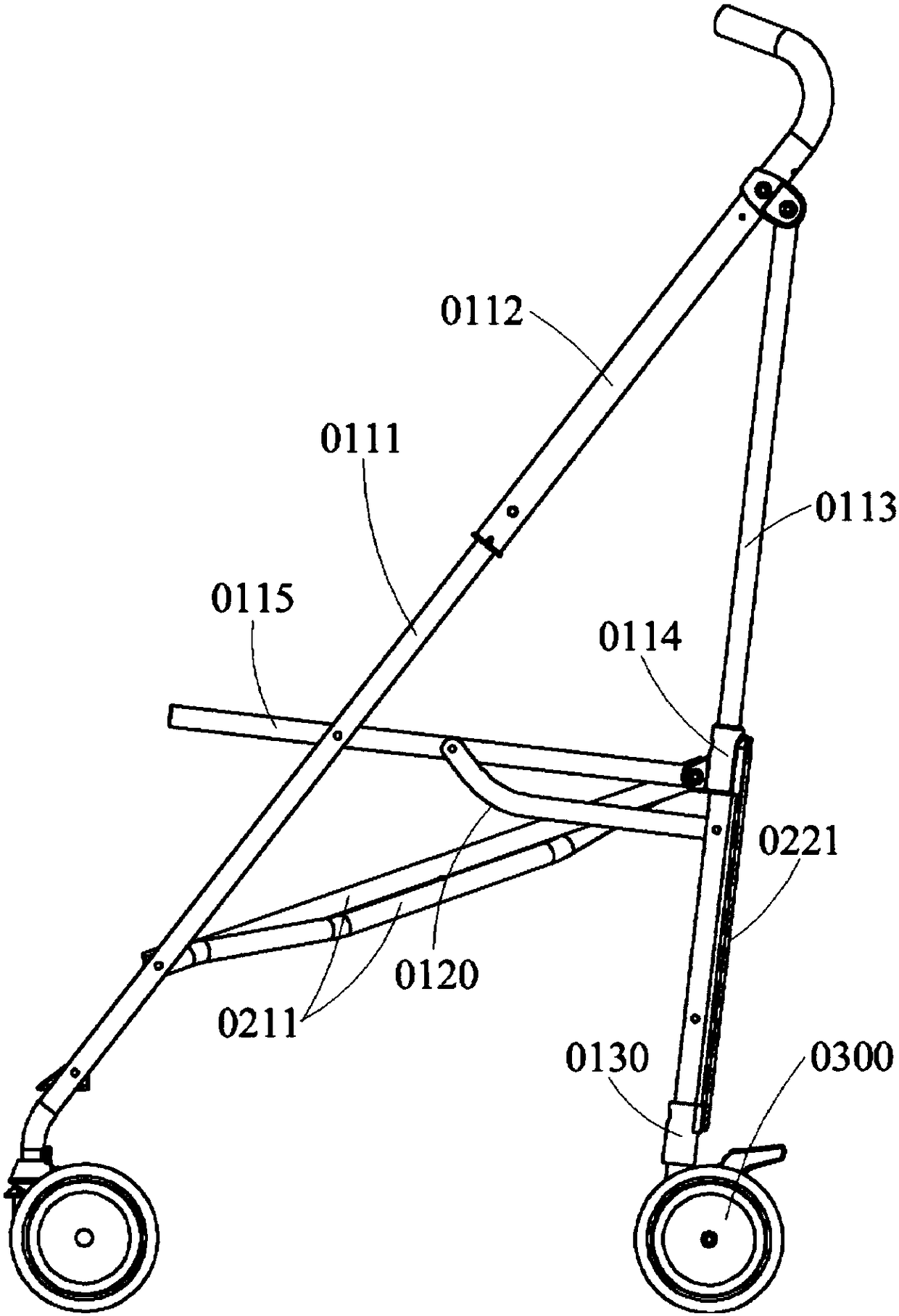 Foldable baby stroller