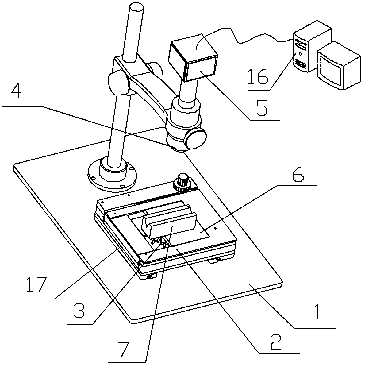 External diameter images measuring device for axial work pieces and measuring method thereof