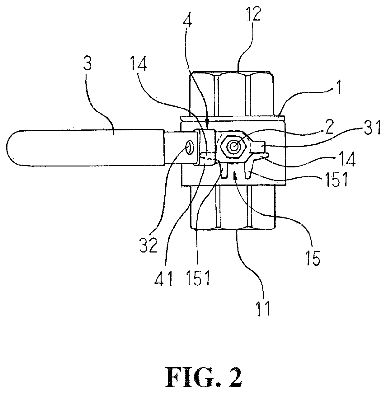 Ball valve positioning structure