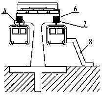 Solar power two-way monorail aerial public transit system