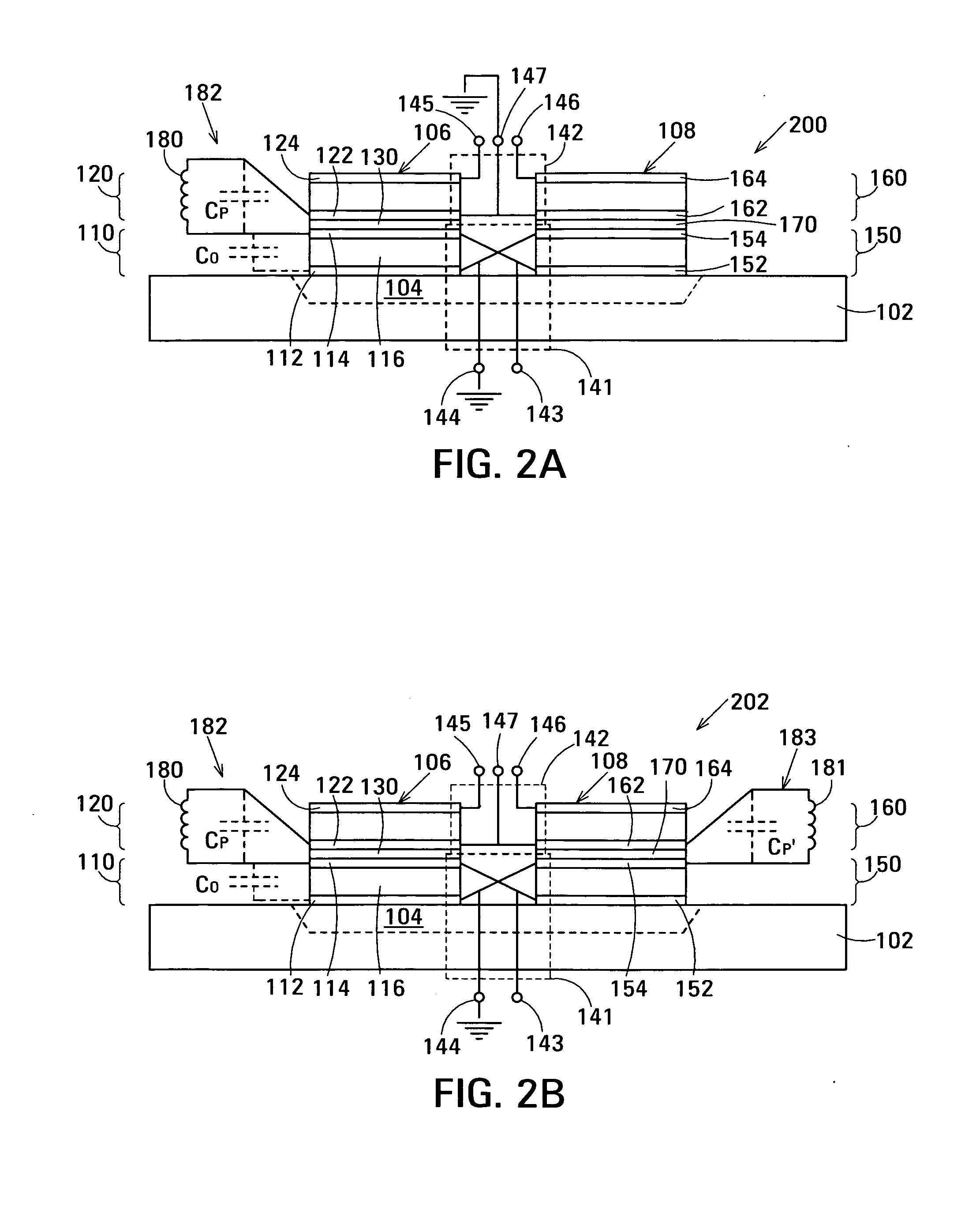 Film acoustically-coupled transformer with increased common mode rejection