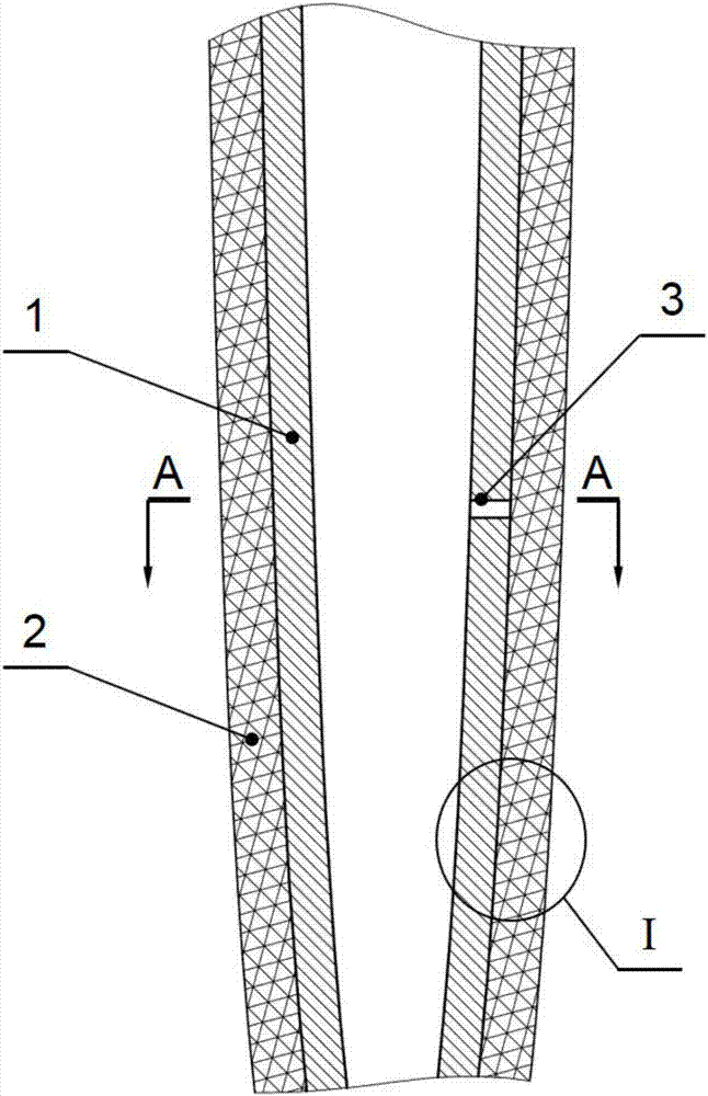 A hollow buffer structure for artificial prosthesis