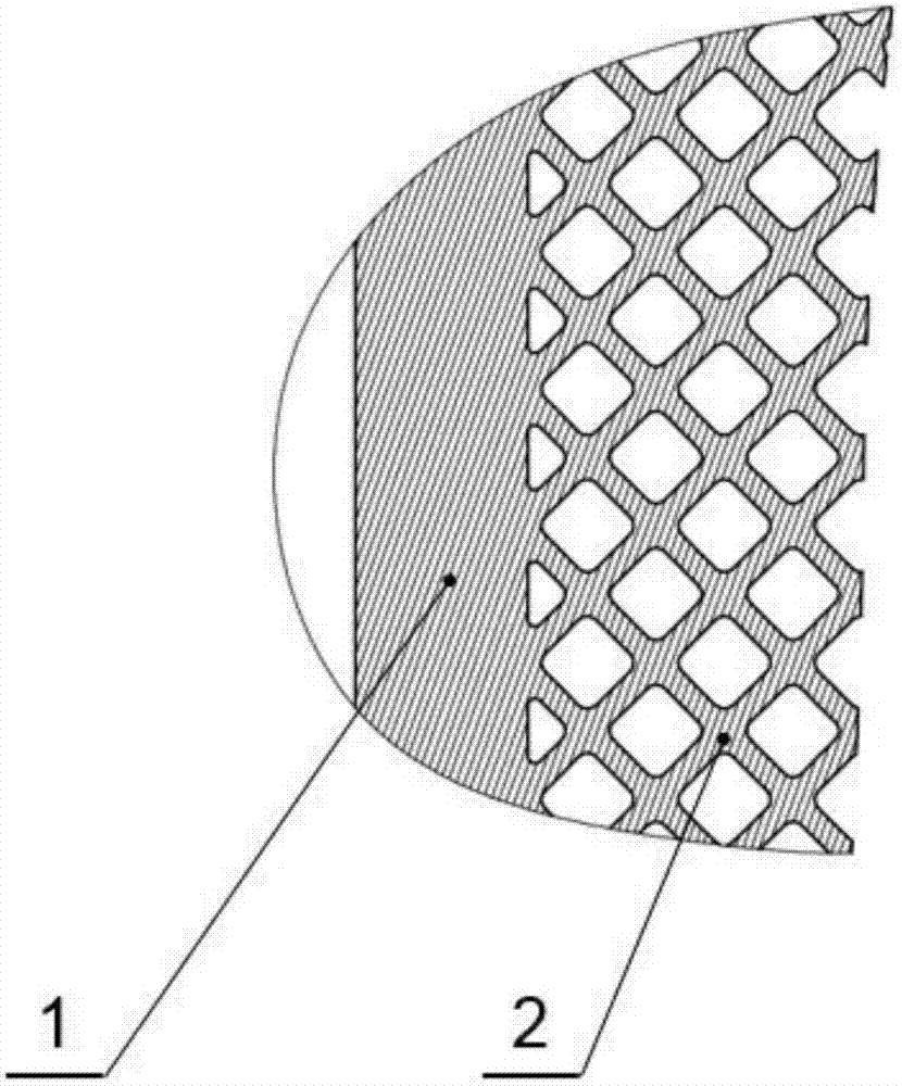 A hollow buffer structure for artificial prosthesis